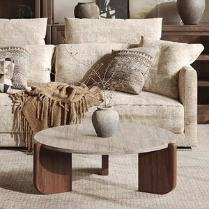 Kimitomo Travertine Coffee Table